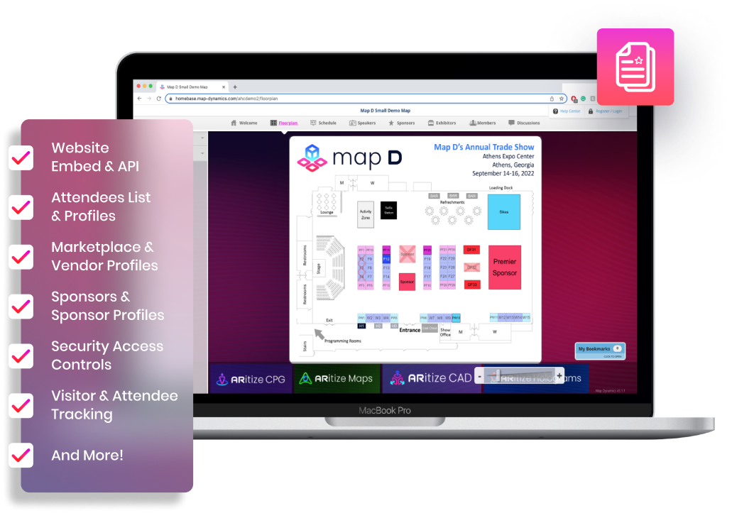 Event Management Software Features - Map D