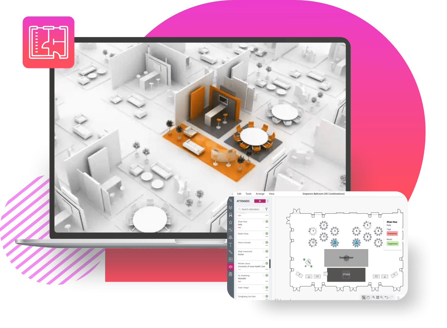 Interactive Mobile Event Floor Plan