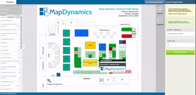 Sell booths online with Map D 