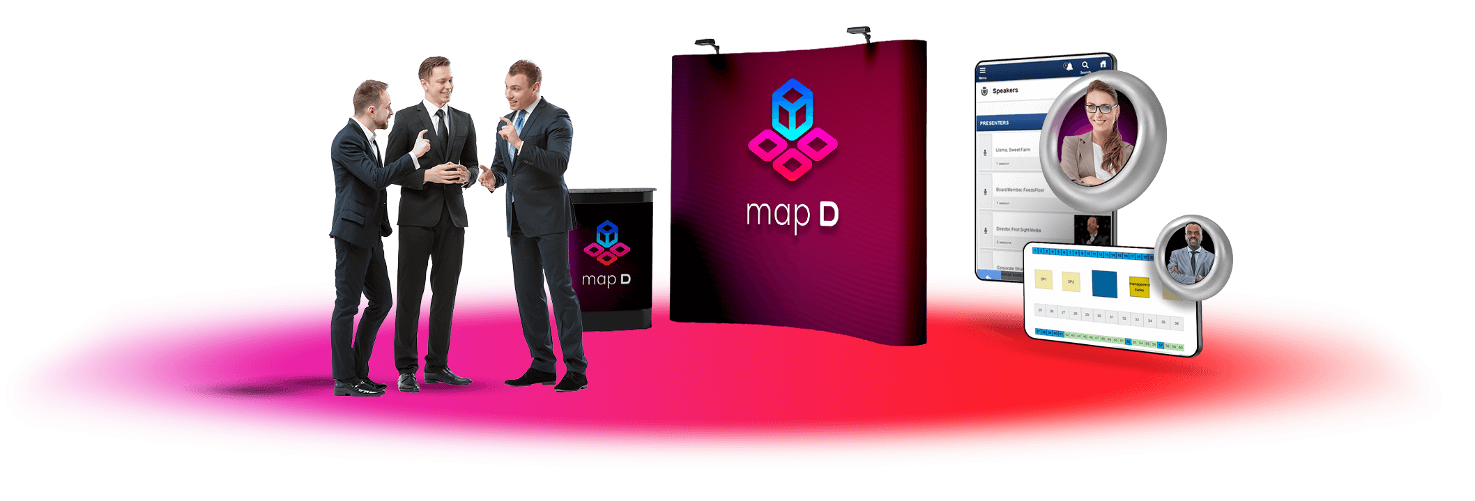 Mobile event app with accessibility settings, multi-language content, and integrations for seamless events.